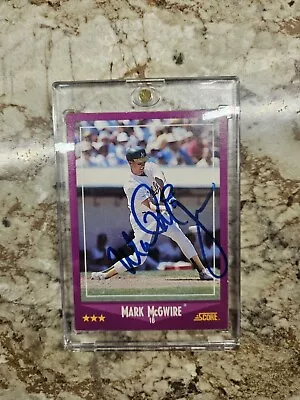 1988 Score - #5 Mark McGwire Autograph  • $10