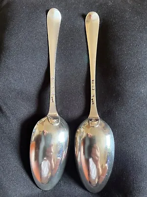 A Pair Of 1772 George III Solid Silver Serving Spoons London Thomas Chawner • £120
