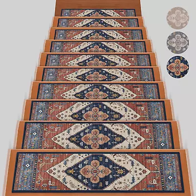 15 Pcs Non-Slip Stair Treads For Wooden Steps Carpet Indoor Rugs X 30  Resistant • $78.78