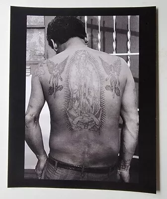 Vintage 1970s Tattooed Cholo Houston Black Dragon Tattoo Flash Photo 8x10 Print • $20