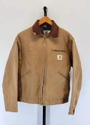 Vintage Carhartt Size 42 Brown Detroit Blanket Lined Jacket USA Made Coat 6BLJ • $144.99