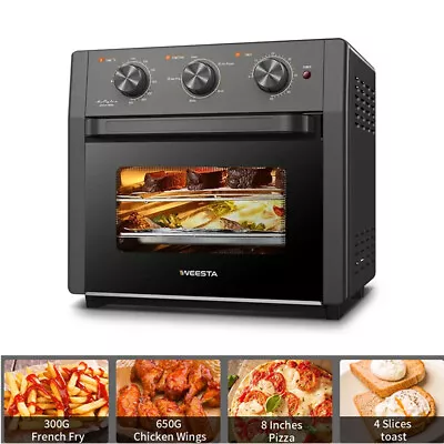 5-in-1 Toaster Oven Air Fryer Combo 20QT/19L Mini Air Fryers Oven1300W Black • $59.99