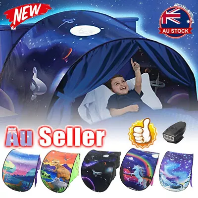 $9.07 • Buy Fancy Dream Tents Kid Child Unicorn Space Foldable Tent Indoor Bed House Tent CT