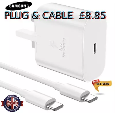 25W Super Fast Charger Plug And Cable For USB-C Iphone 13 14 15 PRO & MAX Ipad • £2.22