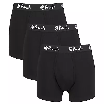 Pringle Mens 3 Pack Boxers No Fly Modal Hipster Plain Front Underwear S - XL • £24.99