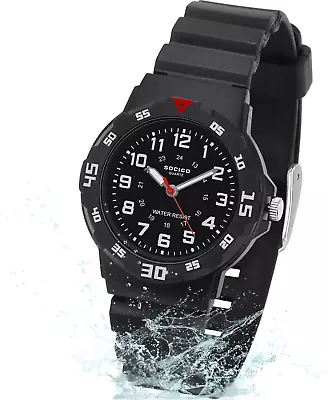 Analog Kids Watch For Boys Girls Waterproof Sports Outdoor Analogue Wrist Watch • $27.49