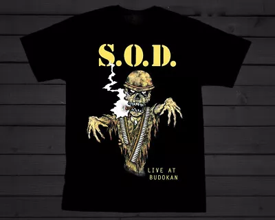 Vtg S.O.D Band Live In Concert Cotton Black All Size Shirt AS150 • $17.99