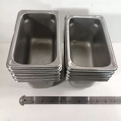 Lot Of 9 Steam Table Pans Super Pan S/S 1/9 Size X 4  D (5036) • $38.89