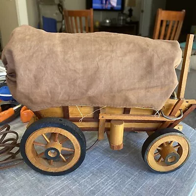 $24.99 • Buy  Wooden Western Covered Wagon Stagecoach NIGHT LIGHT LAMP WORKS