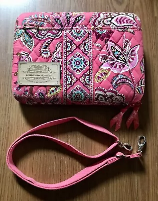 Vera Bradley Call Me Coral Mini Laptop Case Crossbody Tablet Case HARD TO FIND   • $41