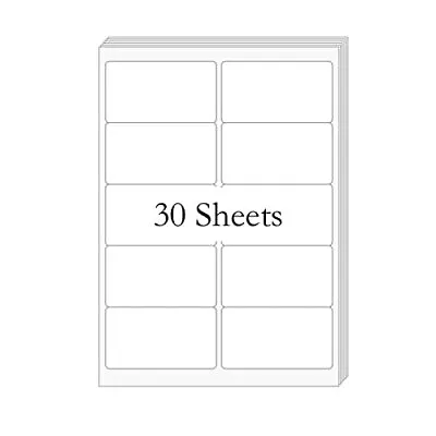 (2  X 4 ) 30 Sheets Printable White Sticker Labels Laser/Inkjet Printing Matte • $10