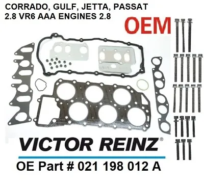 Oe Cylinder Head Gasket Set Bolts Fit 1992-1999 Vw Jetta Golf Passat 2.8 Vr6 Aaa • $179.99