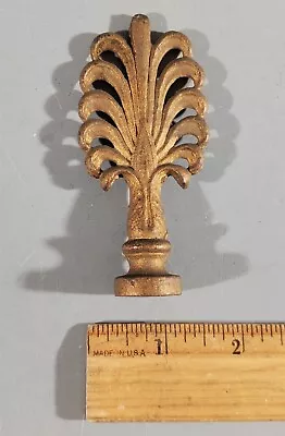 $10 • Buy Vintage Cast Iron With Brass Finish Finial Frond, Furniture, Clock, Mirror, Etc.