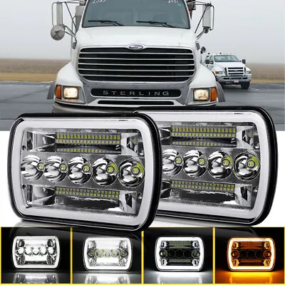 $64.58 • Buy 2PCS For Sterling Commercial Truck LT9500 7x6  5X7 LED Headlights Sealed Beam