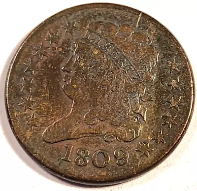 1809 Classic Head 1/2 Half Cent Nice Details • $109.95