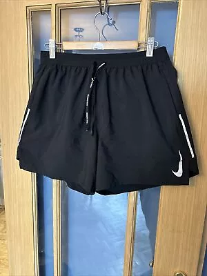 Nike DRI FIT Running Shorts. Size M Black.  • £9.90