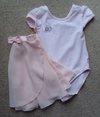 £12.99 • Buy Ballet Outfit Girls Age 6 Pink Voile Ballet Skirt & Short Sleeve Cotton Leotard