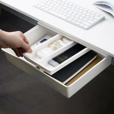 $8.62 • Buy 1x Self Adhesive Under Desk Drawer Hidden Organizer Holders Stationery/AU