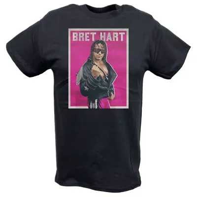 Bret Hart Pink Pose Black T-shirt • $27.99