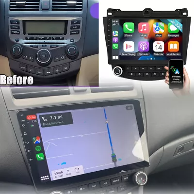 For Honda Accord 2003-2007 Wired &Wireless CarPlay Android Auto Car Stereo Radio • $138