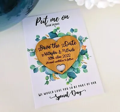 $109.99 • Buy Personalized  Save The Date Engagement / Wedding Invitations Magnets    X50 Pack