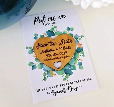 Personalized  Save The Date Engagement / Wedding Invitations Magnets    X50 Pack • $109.99