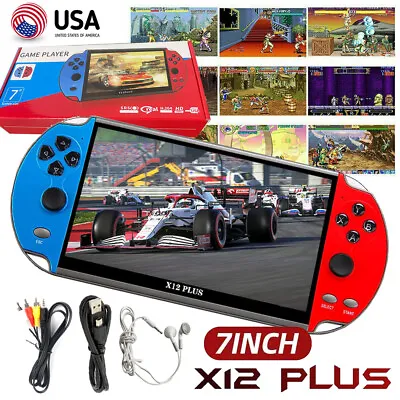 2024 NEW 7.1inch 10000+GamesVideo Game Console Handheld Retro Game Player X12 • $51.69