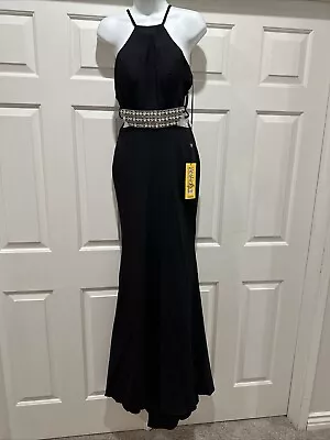 Royal Queen Black Formal Dress Prom Bling Size 6 • $19.99