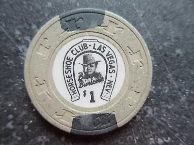 Vintage Las Vegas Horseshoe Club $1 One Dollar Clay Token • $2.95