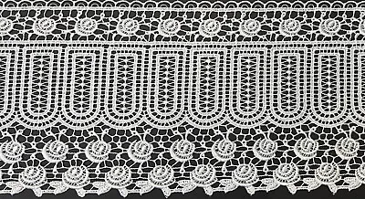 5  White Venice Venise Lace Fabric Bridal Trim 7 Yards • $34.99