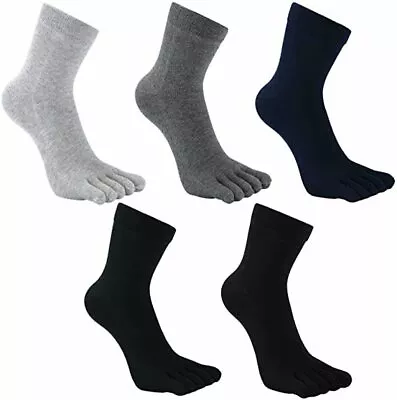 £7.99 • Buy 5Pair Mens Five Finger Toe Orthopedic Compression Socks Breathable Casual