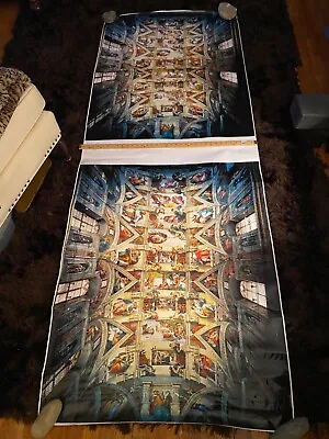 Michelangelo Sistine Chapel ( Double ) Ceiling Print Poster 36  X 46  Each • $35