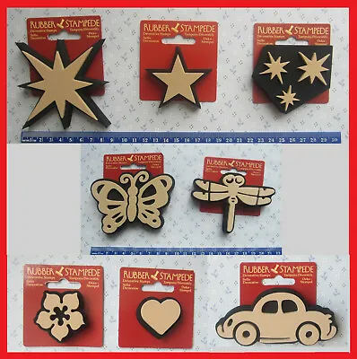 Craft Stamp Butterfly Dragonfly Lg/sm/cluster Stars Car Heart Flower   • £2.35