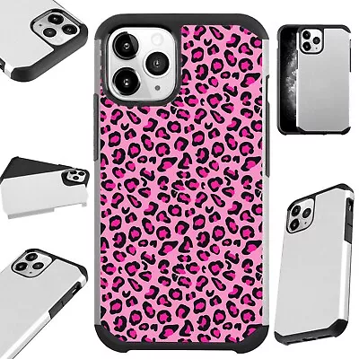 Fusion Case For IPhone 12/Mini/Pro Max Phone Cover PINK LEOPARD SKIN PRINT • $13.50