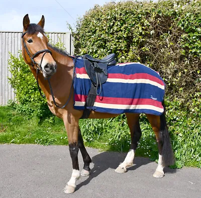 Rhinegold Fleece Striped Fleece Horse Pony 3/4 Ride-On Rug Exercise Rug Sheet • £20