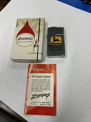 Zippo 1970 John Deere Slim Double Sided Advertising Lighter Unfired Box H88 • $239.78