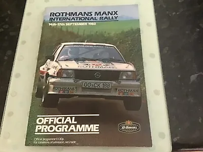 Rothmans Manx International Rally Sept 1983 Programme • £25