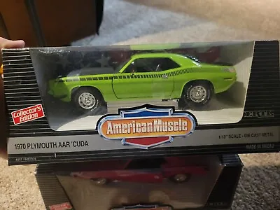 NOS ERTL American Muscle 1970 Plymouth AAR Cuda Die Cast 1/18 Zombie Green • $99.99