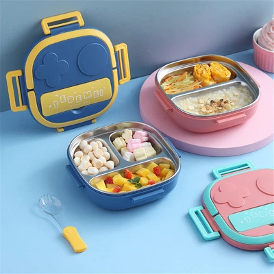 $25.19 • Buy Stainless Steel Lunch Box Thermos Picnic Office School Hot Food Container Bento