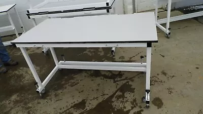 60 W X 30 D X 35 H Laminate Top Laboratory Bench/table W/ Castors & Wheel Stops • $599.99