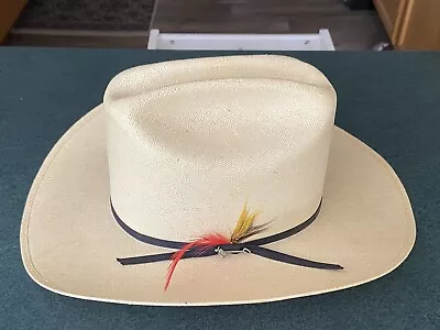 Vintage Stetson Hat - Shantung Panama Cowboy Hat • $65