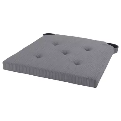 New Ikea JUSTINA Chair Pad Grey Cushion Seat Pads Soft 42/35x40x4cm FASTSHIPPING • £12.30