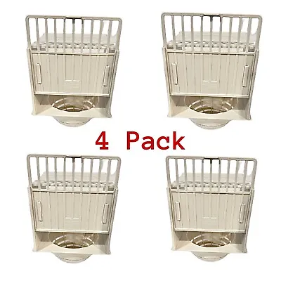 4 X Plastic Canary Nest Pans / Bird Nest Box For External Cage Fixing • £18.45