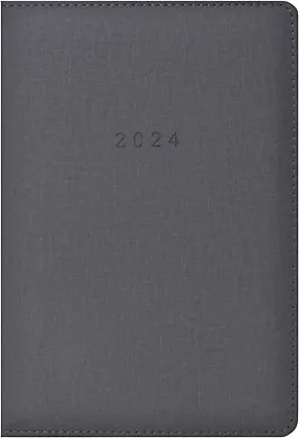 2024 Diary A5 - Day Per Page Daily Journal Planner (Grey) • £5.99