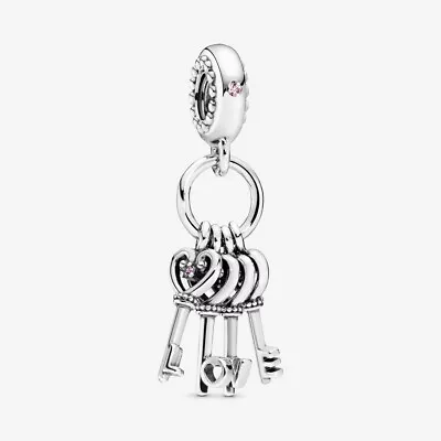 PANDORA Keys Of Love Silver Dangle Charm - 797654NPMMX • £23.87