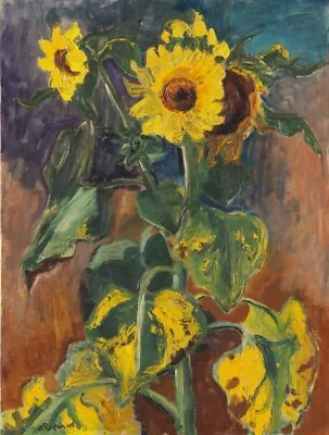 Sunflowers : Max Pechstein : 1948 : Archival Quality Art Print • $69