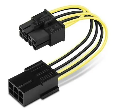 £2.89 • Buy 6-Pin PCIe To 8-Pin PCIe Adapter Power Cable - 10cm