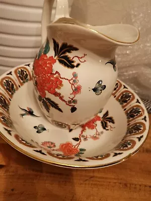 £15 • Buy James Kent (Old Foley) Staffordshire Eastern Glory Imari Jug, Pitcher & Bowl Set