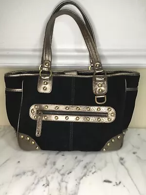 Rafe’ Tote Suede Leather Studded Black • $29.99