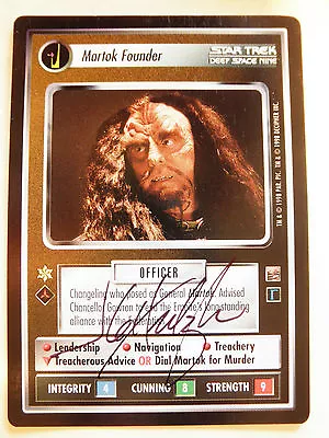 Autographed  Star Trek Ccg - Martok  Founder  (J.G. Hertzler) • $40